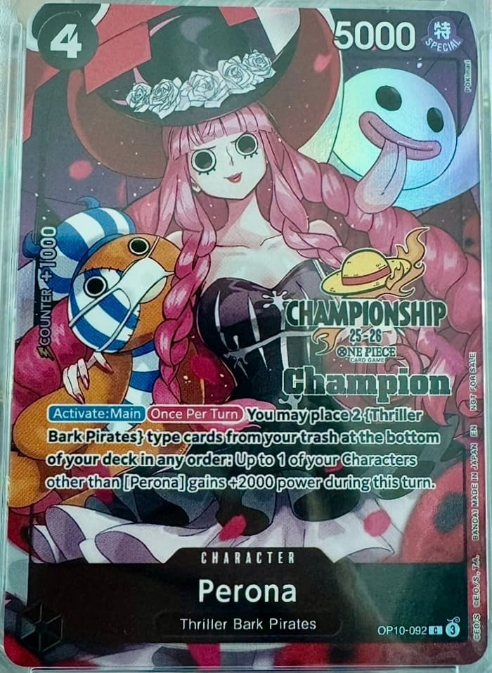 Perona — Championships Promo (op-chp) — No. OP10-092 — Ver. Promo — vChampionship 25-26 | Champion