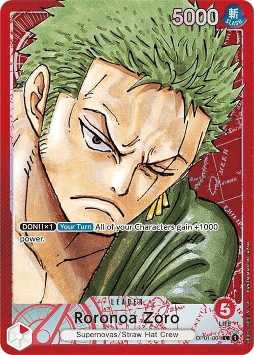 Roronoa Zoro — OP-01: Romance Dawn (op01) — No. OP01-001a — Ver. Alternate Art — vAlternate Art