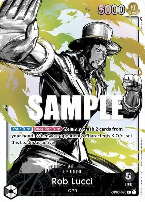 Rob Lucci — OP-03: Pillars of Strength (op03) — No. OP03-076a — Ver. Alternate Art — vAlternate Art