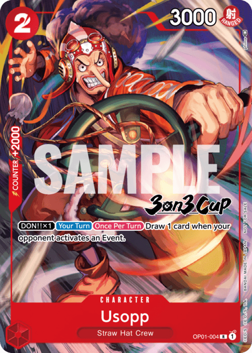 Usopp — Store Tournaments Promos (stp) — No. OP01-004P2 — Ver. Promo — v3 on 3 Cup Promo