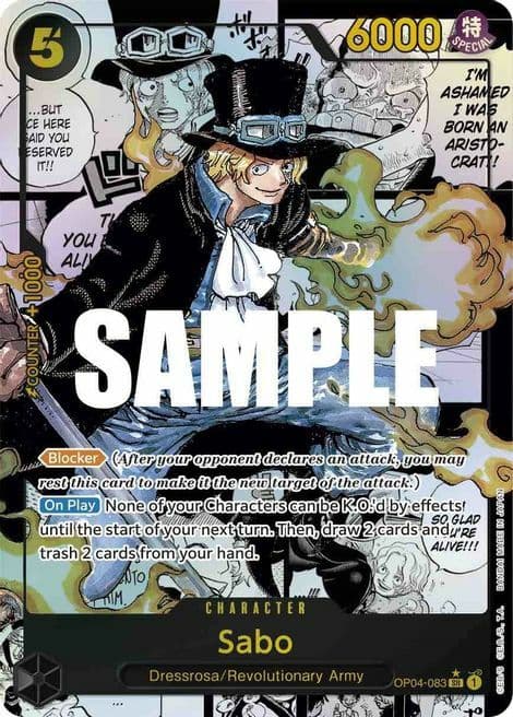 Sabo — OP-04: Kingdoms of Intrigue (op04) — No. OP04-083m — Ver. Alternate Art — vManga Panel Alternate Art | Secret Rare