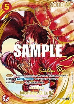 Monkey.D.Luffy — OP-05: Awakening of the New Era (op05) — No. ST01-012s — Ver. Secret Rare — vGold Signed