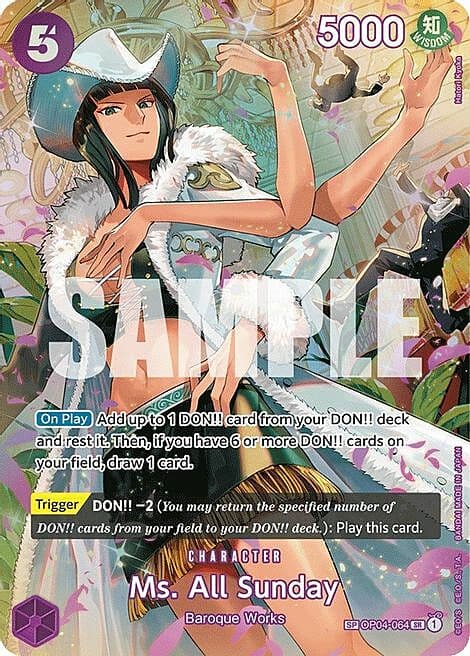 Ms. All Sunday — OP-06: Wings of the Captain (op06) — No. OP04-064 — Ver. Alternate Art — vAlternate Art