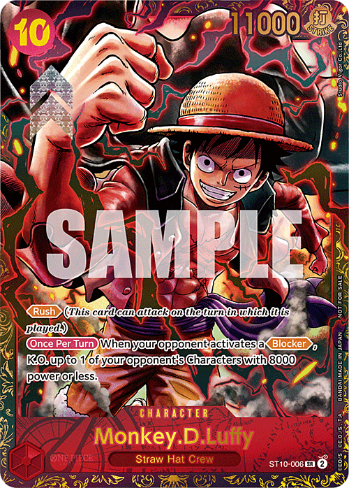 Monkey.D.Luffy — Championships Promo (op-chp) — No. ST10-006 — Ver. Promo — vChampionship Regional Top 8 prize