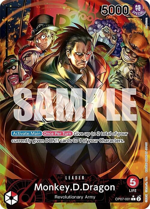 Monkey.D.Dragon — OP-07: 500 Years into the Future (op07) — No. OP07-001a — Ver. Alternate Art — vAlternate Art