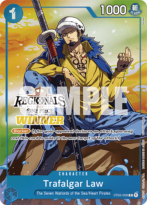 Trafalgar Law — Store Tournaments Promos (stp) — No. ST03-008w — Ver. Promo — vOffline Regional 2024 | Winner