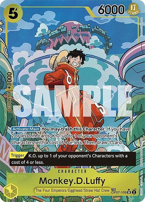 Monkey.D.Luffy — OP-08: Two Legends (op08) — No. OP07-109 — Ver. Special — vTreasure Rare