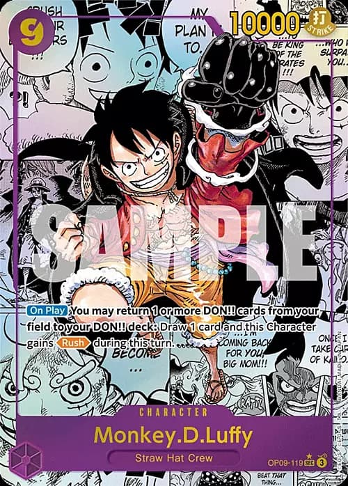 Monkey.D.Luffy — OP-09: Emperors in the New World (op09) — No. OP09-119m — Ver. Alternate Art — vManga Panel Alternate Art | Secret Rare