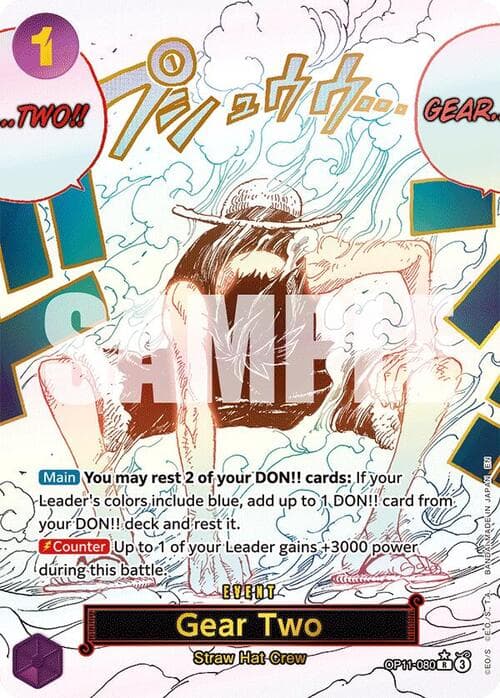 Gear Two — OP-11: A Fist of Divine Speed (op11) — No. OP11-080a — Ver. Alternate Art — vAlternate Art