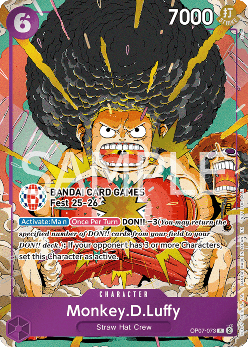 Monkey.D.Luffy — Promos (promo) — No. OP07-073 — Ver. Promo — vBandai Card Game Fest 25-26