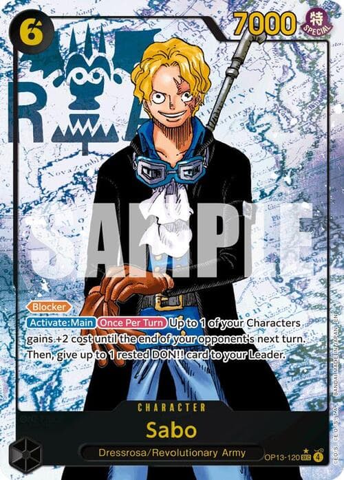 Sabo — OP-13: Carrying on his Will (op13) — No. OP13-120a — Ver. Secret Rare — vSecret Rare | Alternate Art